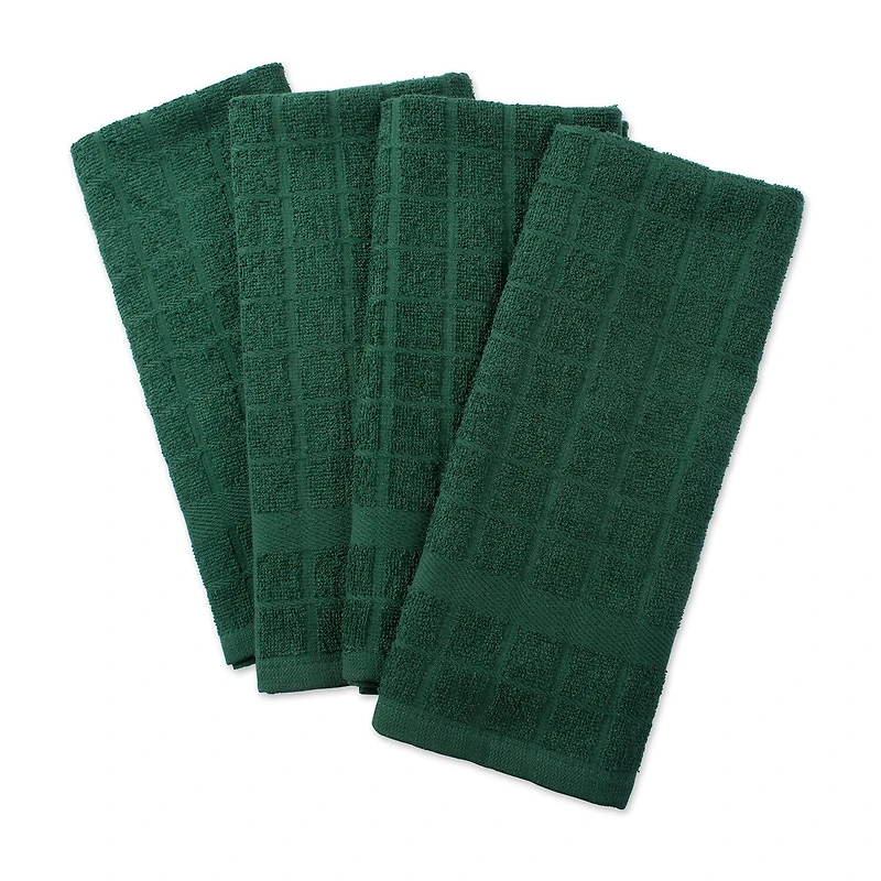 Design Imports Windowpane 4-pc. Terry Dish Cloth Set