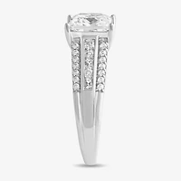 (G / I1) Womens 2 1/2 CT. T.W. Lab Grown White Diamond 10K Gold Side Stone Engagement Ring