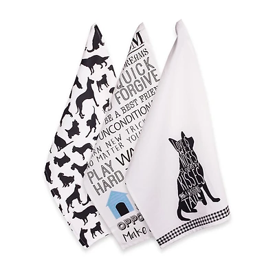 Design Imports Animal Print 3-pc. Dish Cloth Set