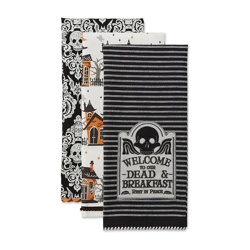 Design Imports Haunted Halloween 3-pc. Dish Cloths