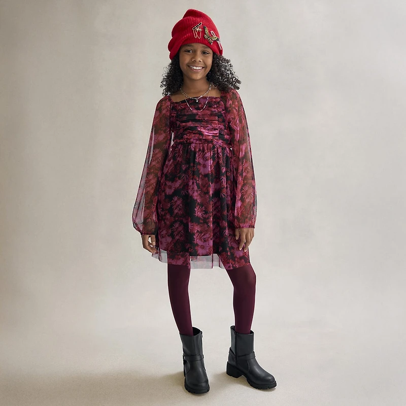 Thereabouts Little & Big Kid Girls Long Sleeve Balloon A-Line Dress