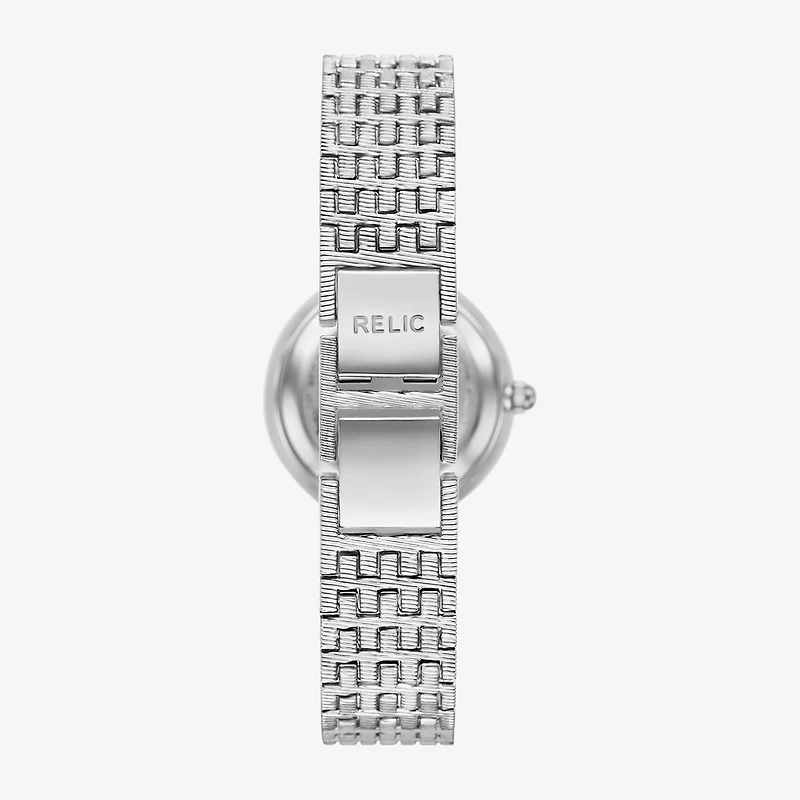 Relic By Fossil Chloi Womens Silver Tone Bracelet Watch Zr37310