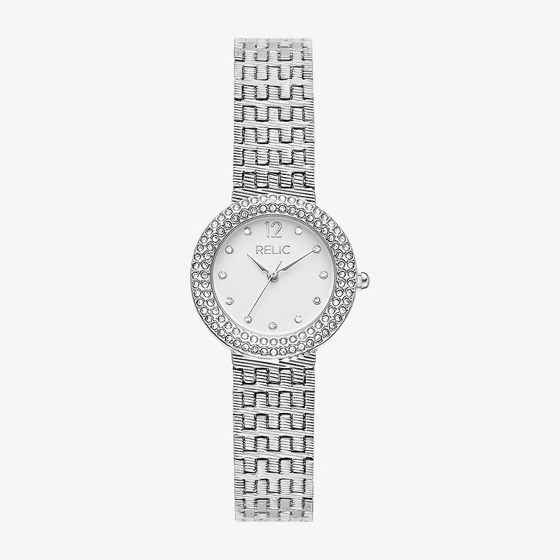 Relic By Fossil Chloi Womens Silver Tone Bracelet Watch Zr37310