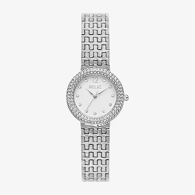 Relic By Fossil Chloi Womens Silver Tone Bracelet Watch Zr37310