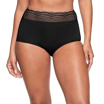 Warners® No Pinching Problems® Dig-Free Comfort Waist with Lace Microfiber Brief RS7401P
