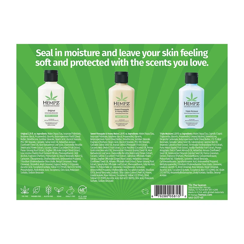 Hempz Tis The Season Mini Moisturizing Lotions Gift Set