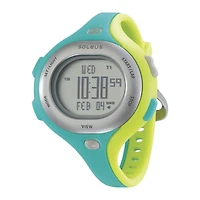 Soleus Chicked Womens Teal and Yellow Digital Running Watch