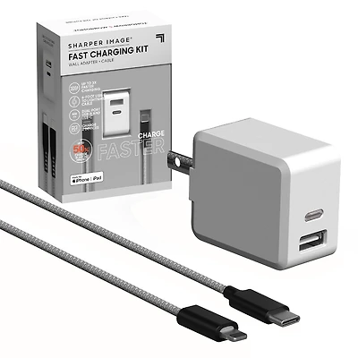 Sharper Image 30W Type C and A with Charging Cable Portable Adapter