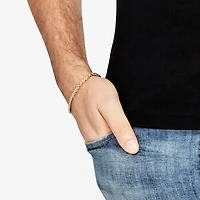 Womens 14K Gold Inch Hollow Rope Chain Bracelet