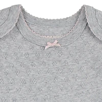 Huggies Baby Girls Crew Neck Short Sleeve 3-pc. Bodysuit