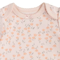 Huggies Baby Girls Crew Neck Short Sleeve 3-pc. Bodysuit