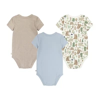 Huggies Baby Boys Crew Neck Short Sleeve Rib 3-pc. Bodysuit