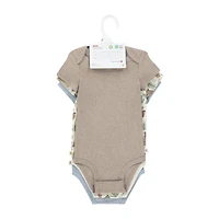 Huggies Baby Boys Crew Neck Short Sleeve Rib 3-pc. Bodysuit