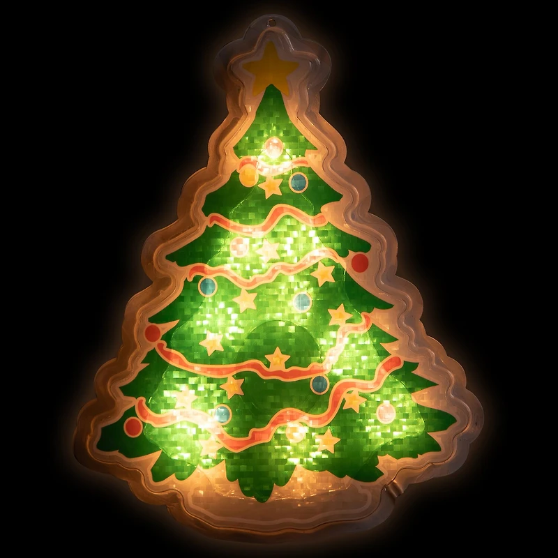 Northlight 12.5in Prelit Tree Christmas Window Decor