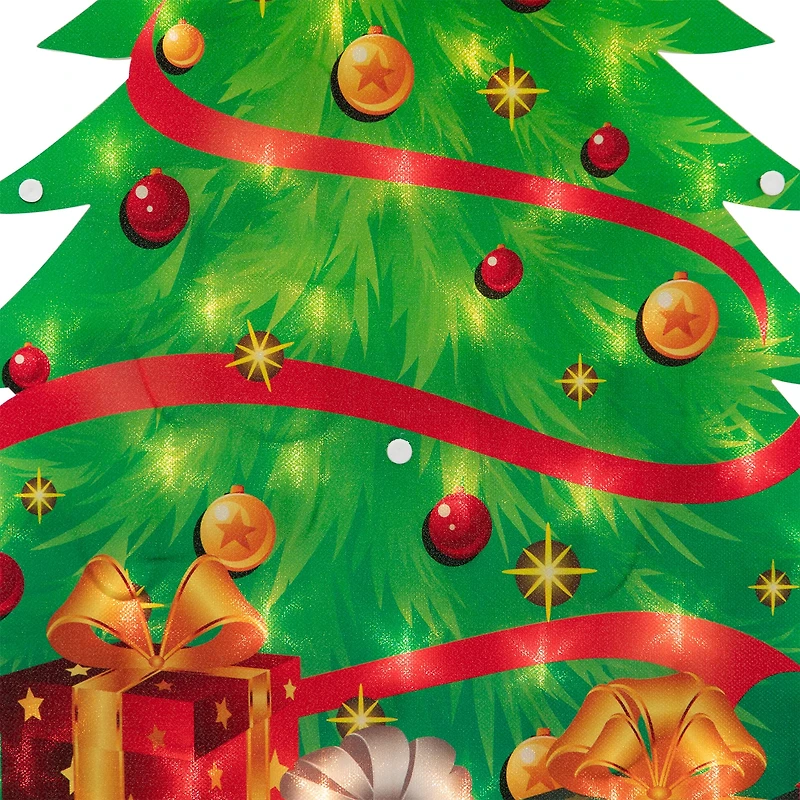 Northlight 22.5in  Tree With Presents Christmas Window Decor