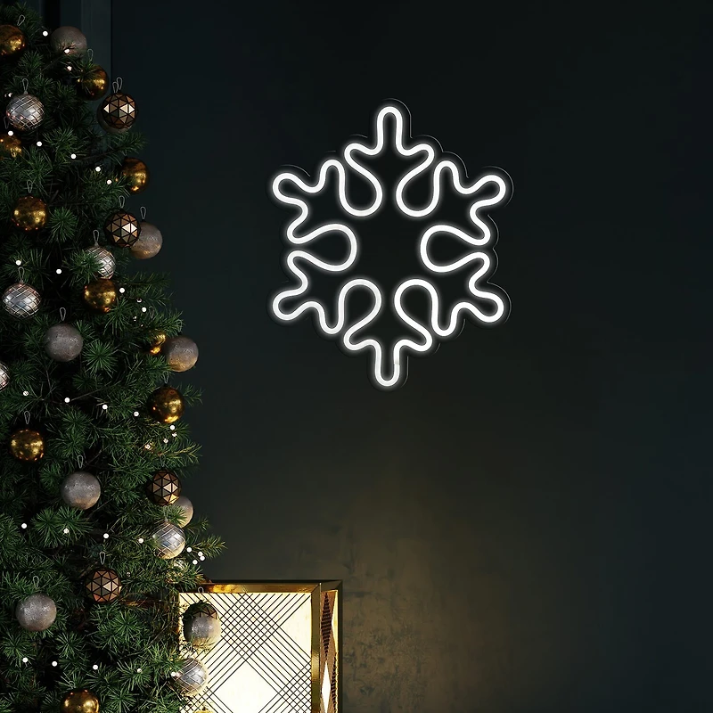Northlight Neon Style Snowflake Christmas Window Decor