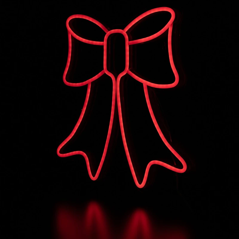 Northlight 15in Red Led Bow Christmas Window Decor