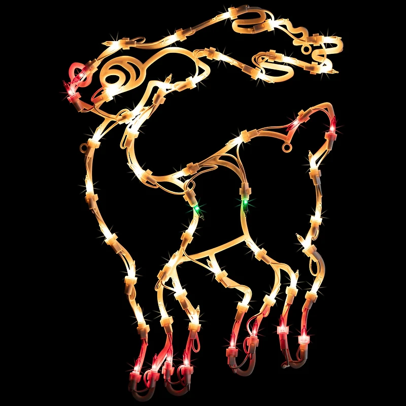 Northlight 18in Prelit Reindeer Christmas Window Decor
