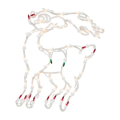 Northlight 18in Prelit Reindeer Christmas Window Decor