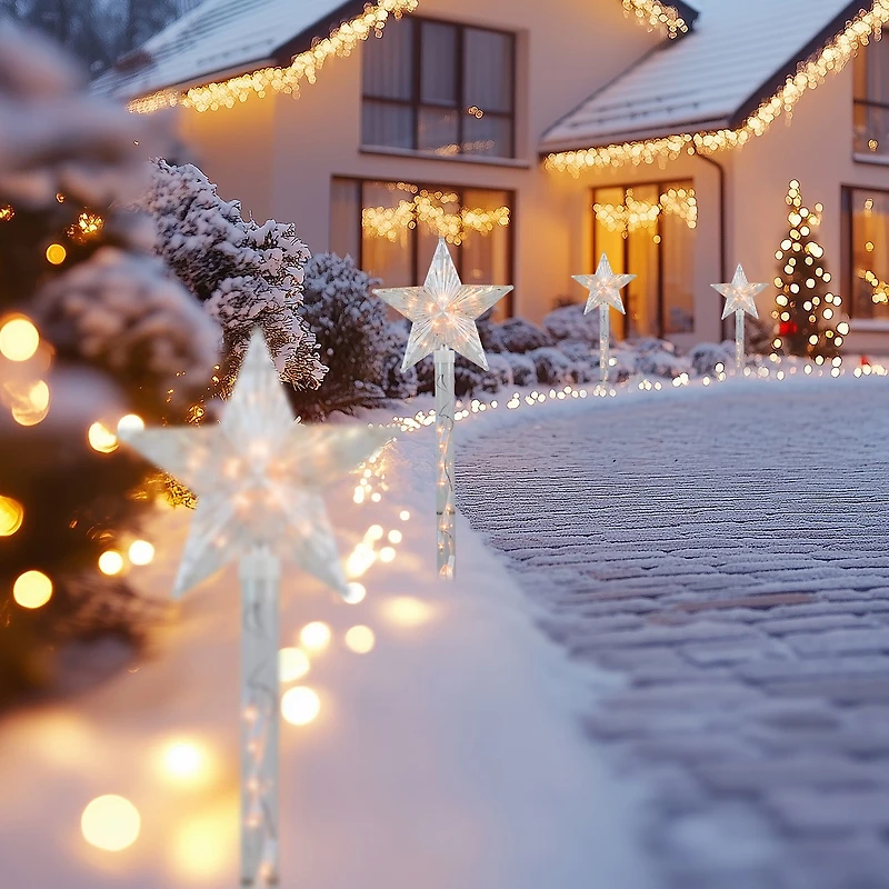 Northlight Lighted Star Pathway Marker Christmas Yard Art