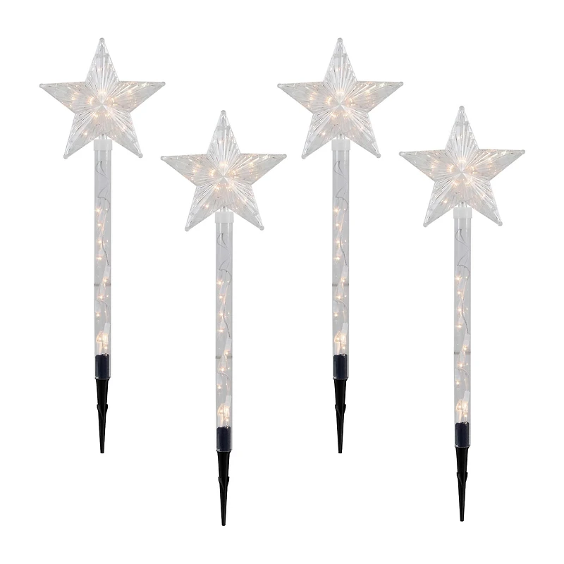 Northlight Lighted Star Pathway Marker Christmas Yard Art
