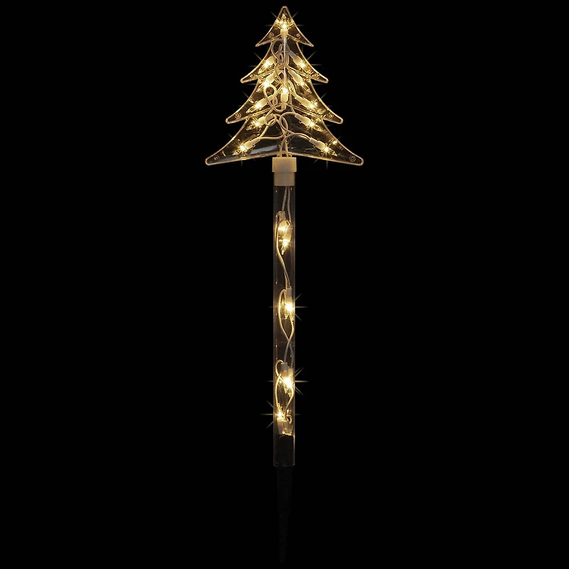 Northlight Lighted Tree Pathway Marker Christmas Yard Art