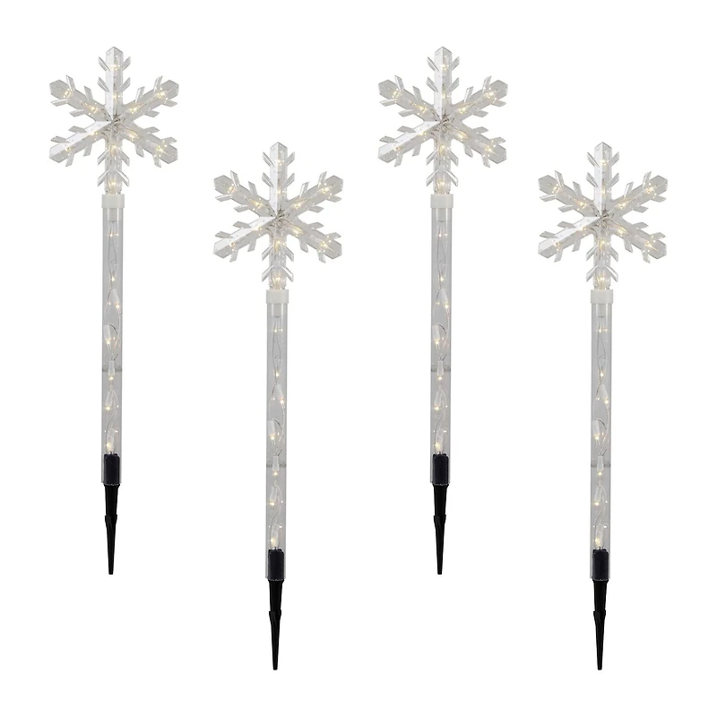 Northlight Snowflakes Pathway Marker Christmas Yard Art