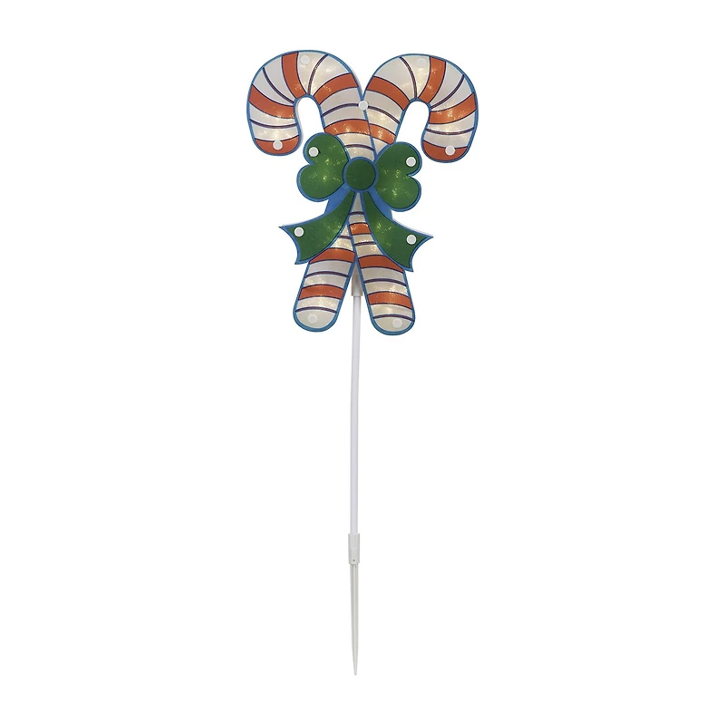 Northlight Lighted Candy Cane Pathway Markers Christmas Yard Art