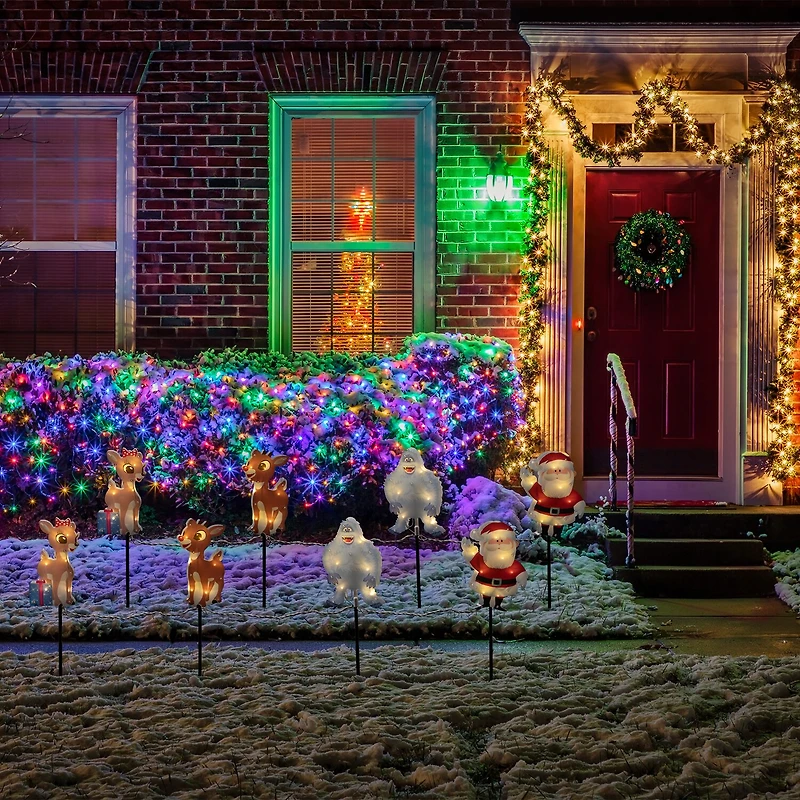 Northlight Rudolph And Friends Pathway Markers Christmas Yard Art
