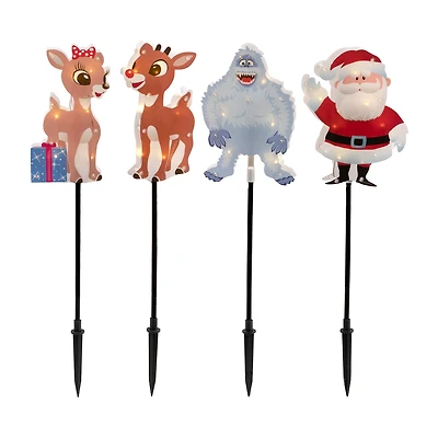 Northlight Rudolph And Friends Pathway Markers Christmas Yard Art