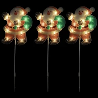 Northlight Lighted Santa Claus Pathway Markers Christmas Yard Art