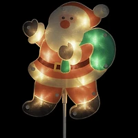 Northlight Lighted Santa Claus Pathway Markers Christmas Yard Art