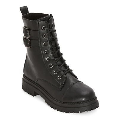Pop Womens Perlla Block Heel Booties