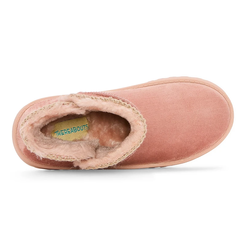 Thereabouts Little & Big Kid Girls Rose Faux Fur Lined Flat Heel Winter Boots