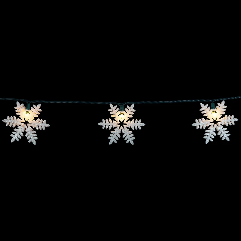 Northlight Glittered Snowflake String Lights