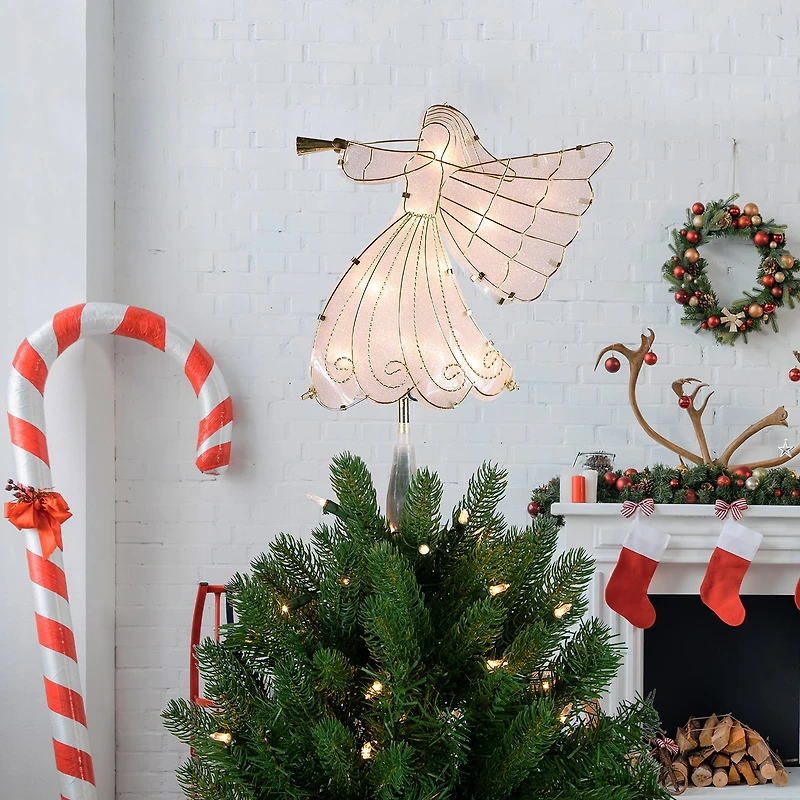 Northlight 10in Angel Warm White Lights Christmas Tree Topper