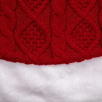 Northlight Cable Knit  With Faux Fur Trim Indoor Tree Skirt