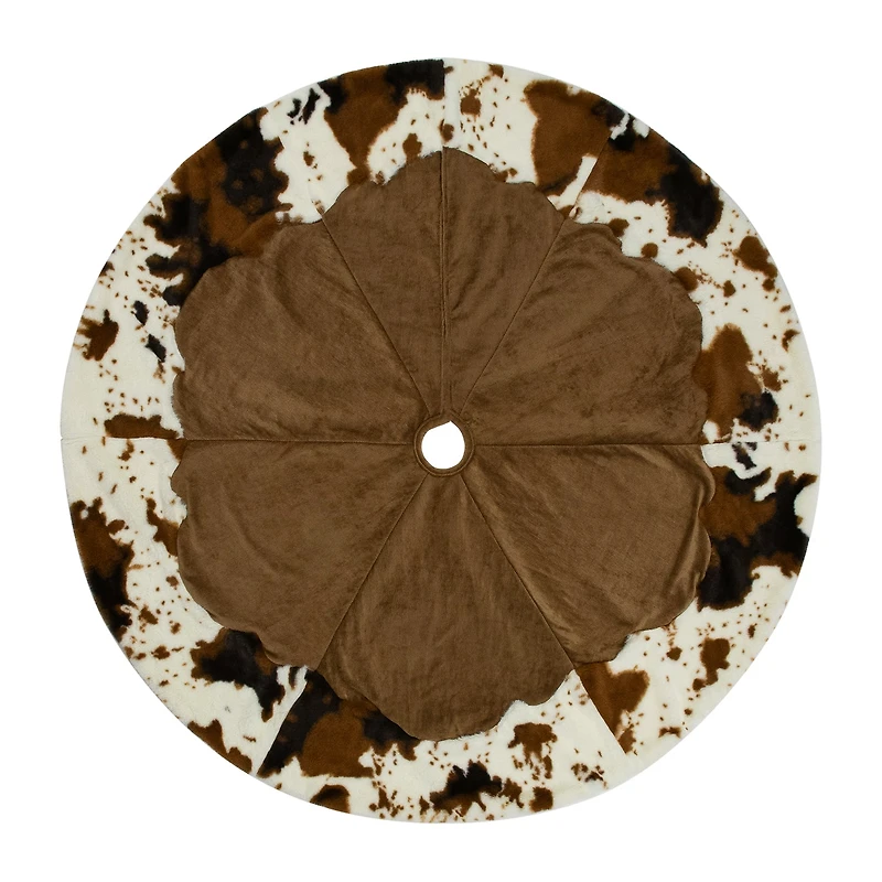 Northlight Corduroy With Faux Fur Indoor Tree Skirt