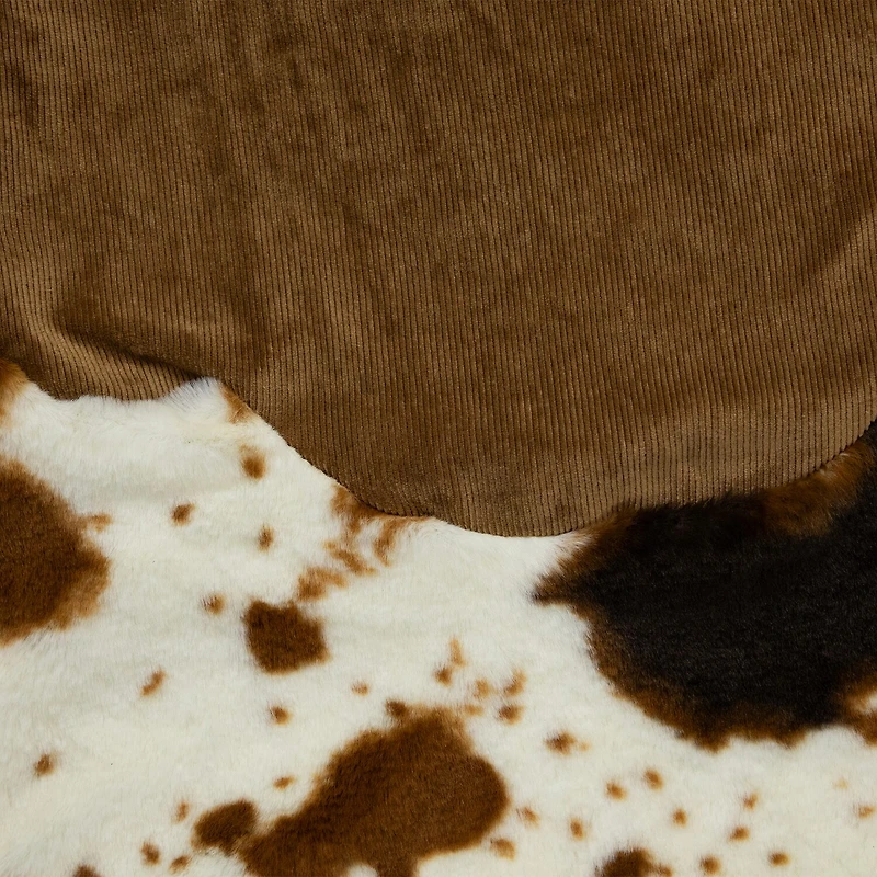 Northlight Corduroy With Faux Fur Indoor Tree Skirt