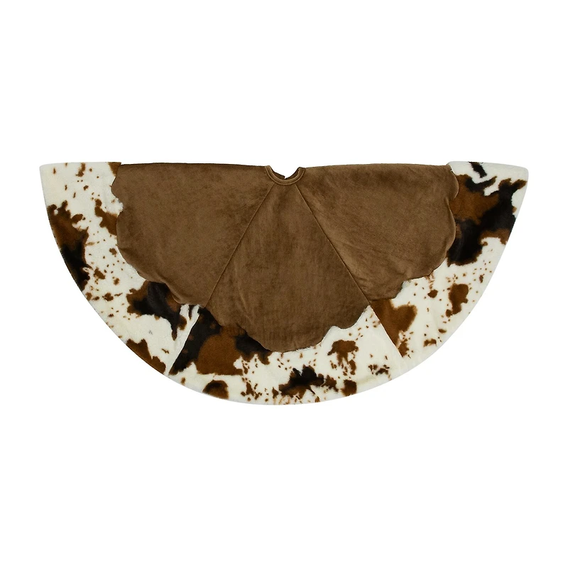 Northlight Corduroy With Faux Fur Indoor Tree Skirt