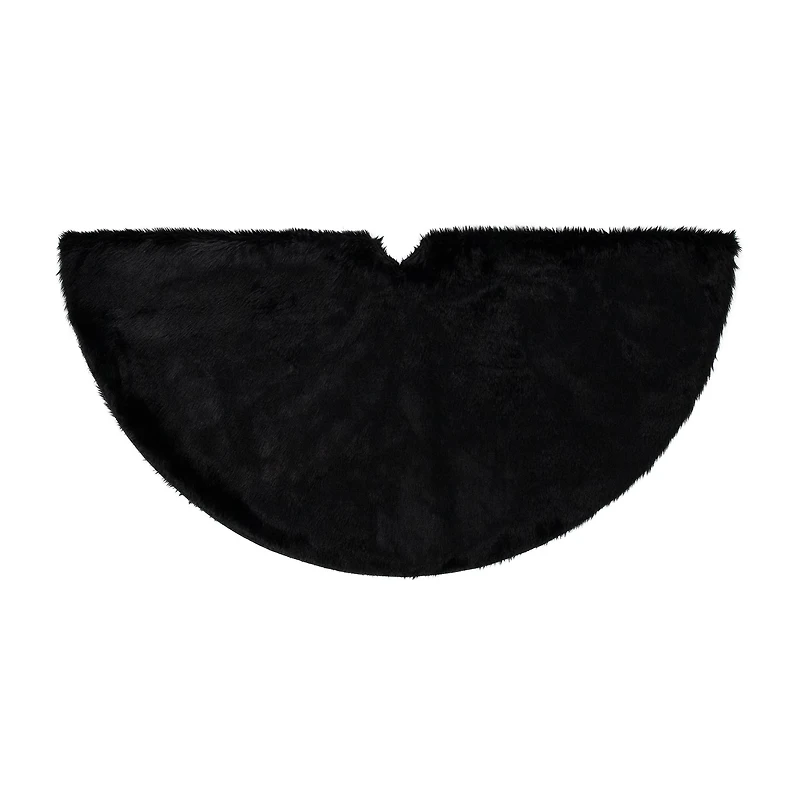 Northlight 48in Black Sable Fur Indoor Tree Skirt