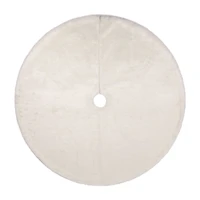 Northlight 48in Faux Polar Bear Fur Indoor Tree Skirt