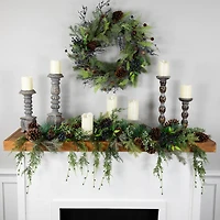 Northlight Pine Cone And Cedar   Unlit Christmas Indoor Garland