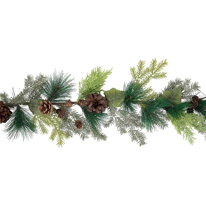 Northlight Pine Cone And Cedar Unlit Christmas Indoor Garland