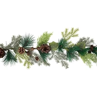 Northlight Pine Cone And Cedar   Unlit Christmas Indoor Garland