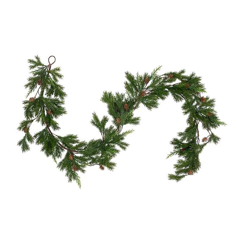 Northlight Cypress And Pine Cone Unlit Christmas Indoor Garland