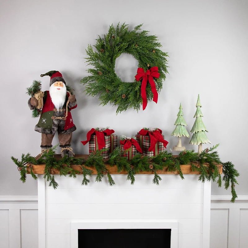 Northlight Cypress And Pine Cone Unlit Christmas Indoor Garland
