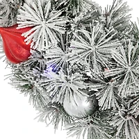 Northlight Snowy Bristle Pine Pre-Lit Wreath
