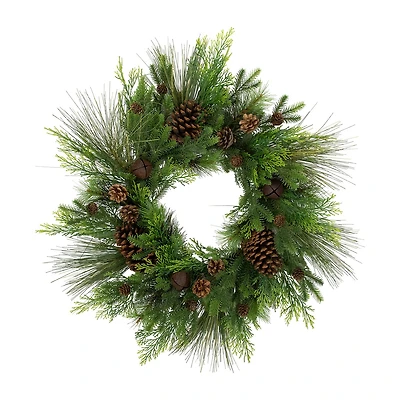 Northlight Pinecone And Jingle Bells Wreath