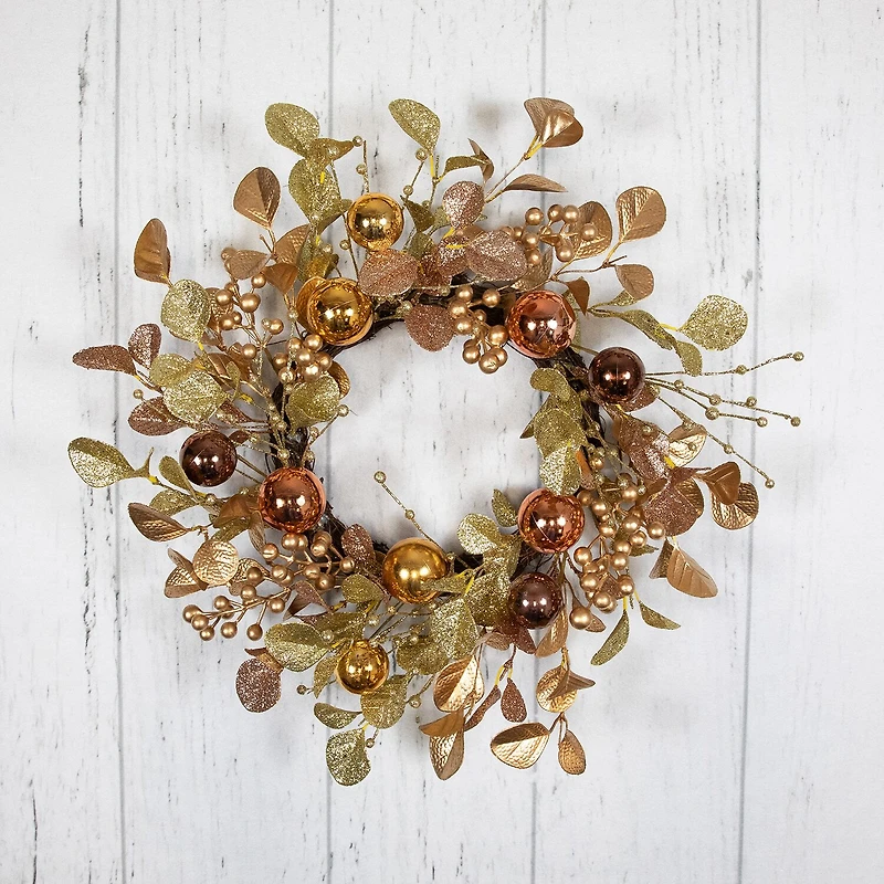 Northlight Ball Glittered Wreath
